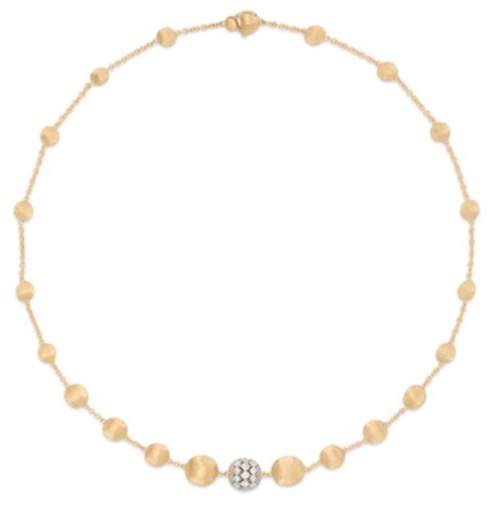 Marco Bicego 18K Yellow and White Gold Africa Alta Bead Necklace